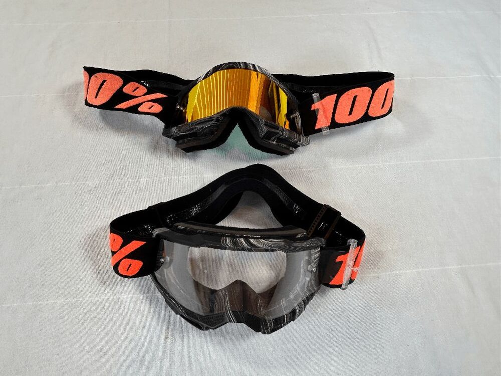 Youth 100% Motocross Goggles Lot of Two Accuri 2 Junior (Read)